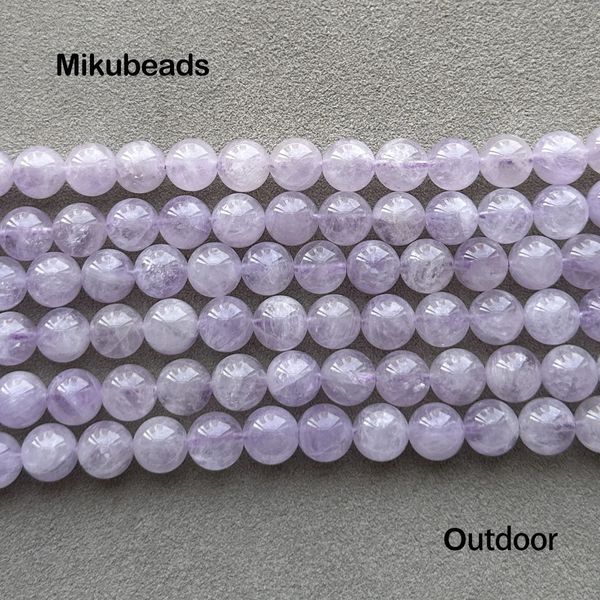 En gros naturel 8 mm lavande amethyst quartz lisse rond perles lâches pour fabriquer des bijoux bracelet ou cadeau de collier de bricolage 231221