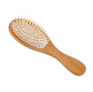 Brosse en bambou naturel, soins de santé, peigne à cheveux, Airbag antistatique, outil de coiffure, vente en gros, SN865