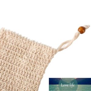 Sac économiseur de savon biologique en jute et sisal avec cordon de serrage naturel, petit emballage pratique, qualité, vente en gros