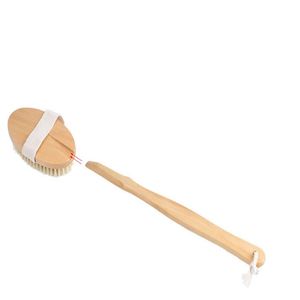 Gros naturel long poils en bois corps brosse masseur brosses douces bain douche dos Spa épurateur