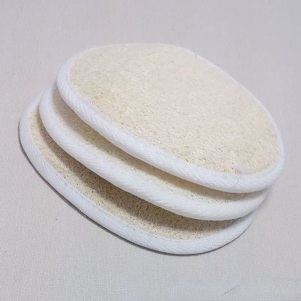 Venta al por mayor Natural Loofah Luffa Pad Body Skin Exfoliation Scrubber Baño Ducha Spa Esponja accesorios de baño Limpie la piel suave