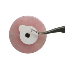 Pierre de Jade rose lisse ronde naturelle pour cils, porte-colle, outils d'extension de cils, vente en gros