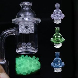 Venta al por mayor Neck Quartz Banger Carb Cap set 25 mm clavo de cuarzo 10 mm 14 mm 18 mm Hombre Mujer 90 grados Terp Flat top Bangers para Glass Dab Rigs Bong