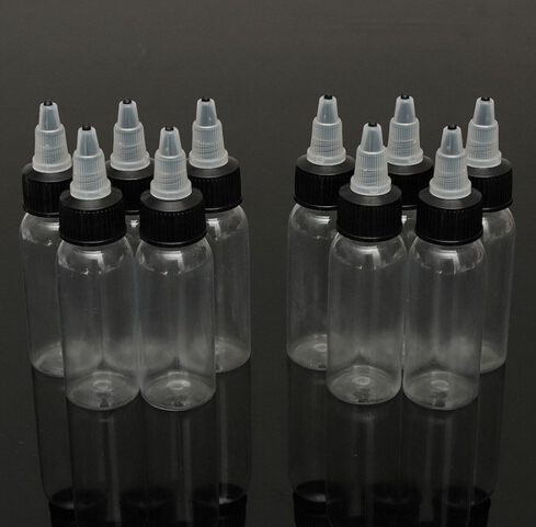 New 120ml 4OZ Twist Cap Empty Plastic Transparent Tattoo Ink Pigment Bottle Supplies