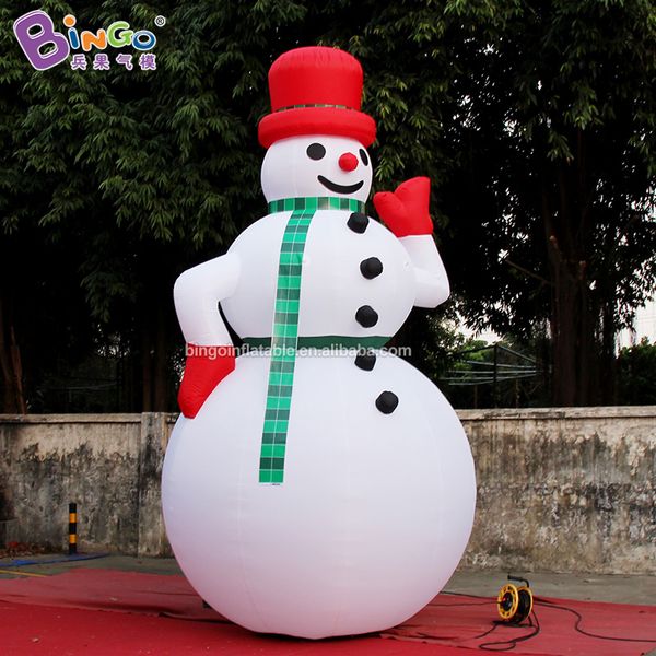 wholesale Nouvelle arrivée 8mH (26ft) Avec ventilateur gonflable bonhomme de neige inflation debout personnage de boule de neige de dessin animé pour l'événement de fête de Noël-001