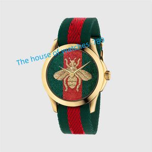 En gros nouveauté mode minimaliste tigre abeille serpent grand bracelet en nylon poignet couples montre à quartz