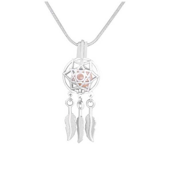 Vente en gros - Nouveaux pendentifs de cage de perles Dream Catcher pour bricolage Oyster Wish Love Collier de perles Pendentifs Bijoux Médaillons