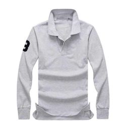 Vente en gros Nouvel automne et hiver nouvelle haute qualité 100% coton mode pour hommes POLO à manches longues décontracté à manches longues Big the horse logo