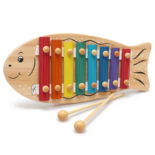 wholesale Nouveau Bébé Instrument De Musique Jouet Xylophone En Bois Infantile Musical Drôle Pour Garçon Filles Éducatif ToyZZ