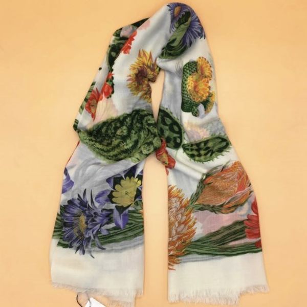 Vente en gros-Nouvelle taille de conception de marque 130cm -130cm 100% cachemire matériel imprimé fleurs foulards carrés blancs pashmina pour les femmes.