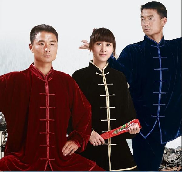 En gros Nouveau Chinois Traditionnel Hommes Femmes Kung Fu Costume Casual Sport De Plein Air Vêtements Unisexe Tai Chi Wushu Uniforme Veste Pantalons Ensembles