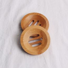 Creative Natural Bamboo Wood Soap Dish Opslag Houder Badkamer Ronde Drain Box Eco-vriendelijke Hotel Thuis Keukenbenodigdheden