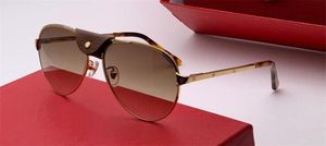 Gros-Nouvelles lunettes de soleil de designer de mode 0034 cadres de pilotes en métal style de vente populaire lentille uv400 protection de qualité supérieure eyew style classique