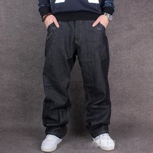 Vente en gros- Nouvelle Mode Broderie Skateboarder Jeans Mens Baggy Jeans hommes HIP HIP HOP LARGE DE JEU Denim Pantalons Hommes Plus Taille 42 44