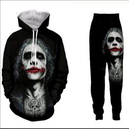 Groothandel-New Fashion Men Dames Insane Clown Posse Sweatshirt Joggers grappige 3D print unisex Hoodies broek ZZ048 2365