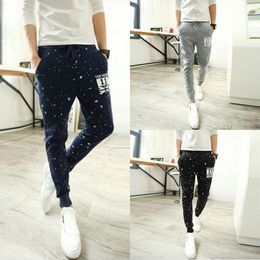 Groothandel-Nieuwe Mode Gedrukt Mannen Jogger Dance Sportwear Skinny Harem Pants Slocks Sport Broek Broek Hot L4