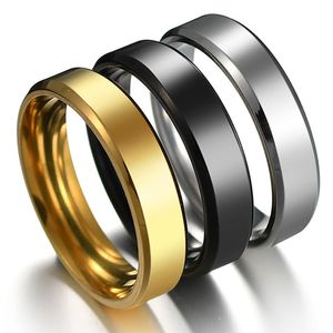 En gros nouvelle mode en acier inoxydable trois couleurs brillant hommes anneau en acier titane anneau pour hommes bague de mariage bijoux livraison gratuite