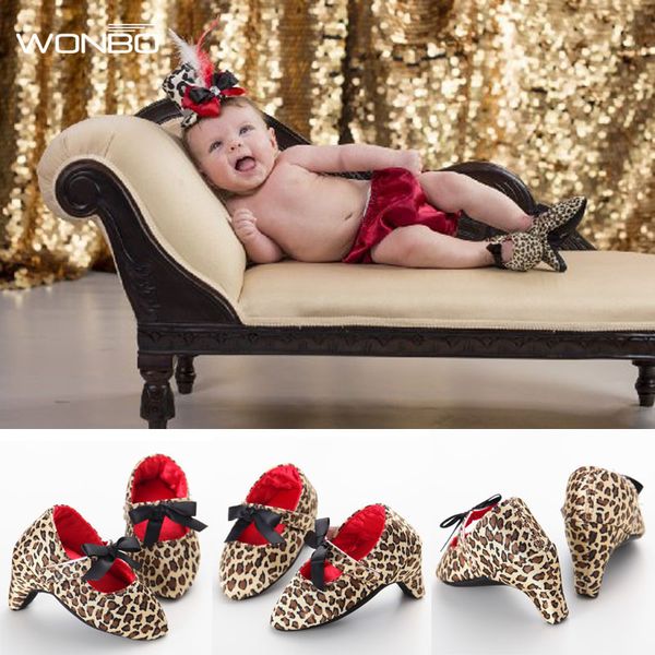 Vente en gros- Nouvelle Mode Sweet Lovey Nouveau-né Bébé Infant Toddler Filles Princesse Semelle Souple Anti-Slip Chaussures Berceau Bébé Mary Jane Bow Talons Hauts