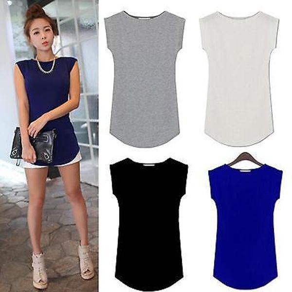 Vente en gros - NEW HOT Girl Women's Crew Neck T-shirts à manches courtes Modal Tops Basic Tee Summer Women Shirt Vêtements