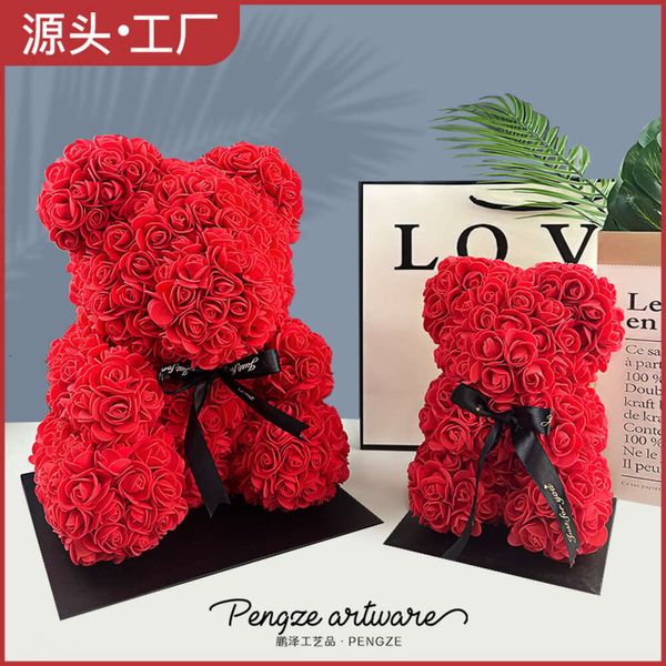 wholesale Nouvelle création immortelle pour simulation de petite amie ours rose en mousse Qixi cadeau de la Saint-Valentin batamiu