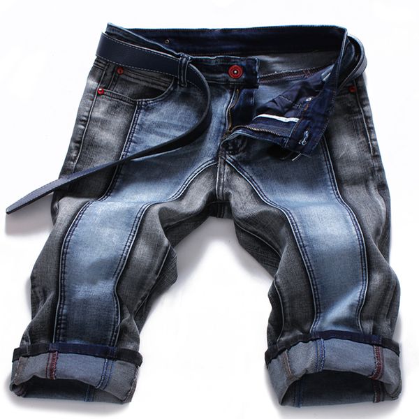 Mayor al por mayor Jeans Men estilo de verano Patchwork Pantalones cortos Denim Alta calidad Tamaño de gran talla grande