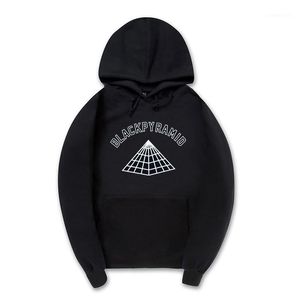 Groothandel - Nieuwe mannen en vrouwen Hoodies Zwart Pyramid Sweatshirts Hip Hop Streetwear Merk Kleding Hooded Hooded Sportswear1