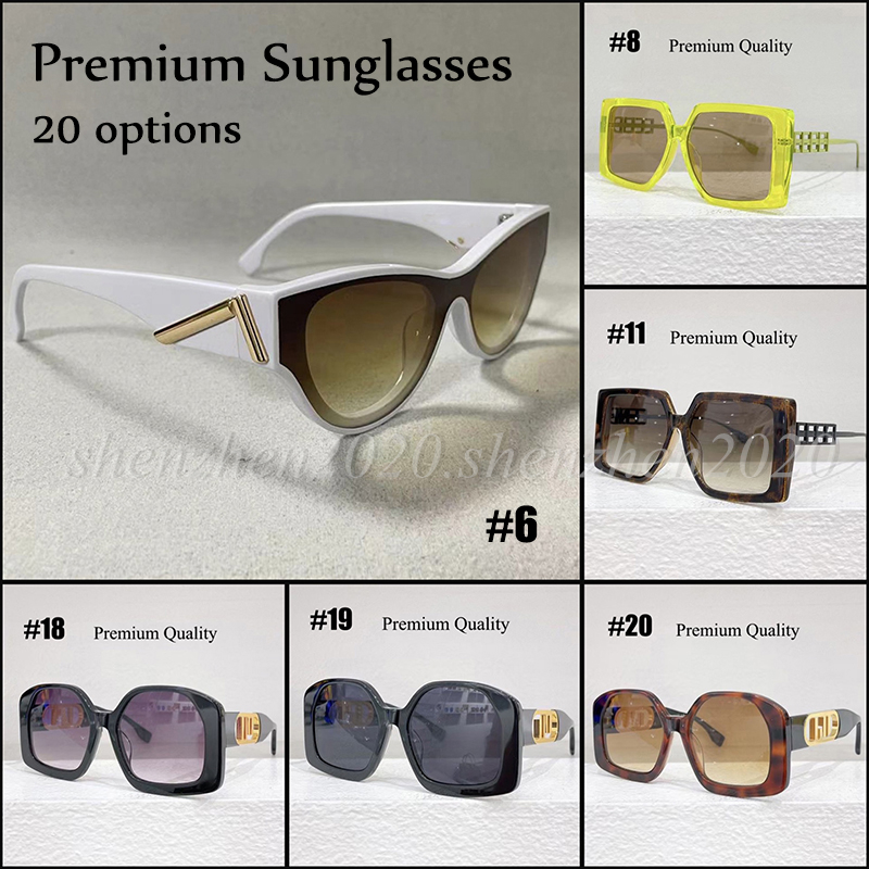 Женские буквы премиум -качества модные солнцезащитные очки с подарочной коробкой Летние солнцезащитные очки