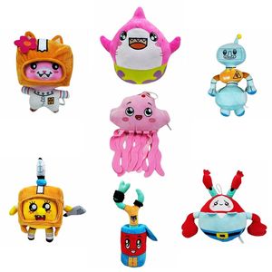 Vente en gros Nouveaux produits Ocean Series Box Petites personnes en peluche méduse gros requin renard crabe jeu pour enfants playmate décorations pour la maison