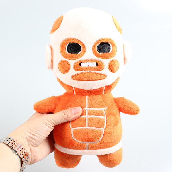 Venta al por mayor de nuevos productos Orange monster baby juguetes de peluche Attack on Titan muñeco de peluche Juegos para niños Playmates regalos de vacaciones decoración de la habitación