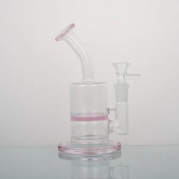 Venta al por mayor Nuevo lanzamiento Filtro rosa Lindo DAB Rig Tubería de vidrio de agua Fumar vidrio Bong Tubería de agua Accesorios para fumar