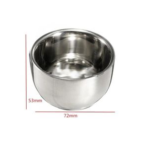 Groothandel Nieuwe Rvs Metalen Scheren Scheerkwast Mok Kom Cup 7.2 cm Cup Mat Mok Druk BJ