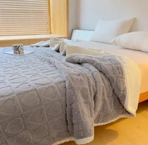 Groothandel nieuwe taffon lamswol multifunctionele hoes deken verdikte deken zacht dekbed dutje bankhoes
