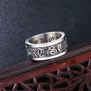 Groothandel-Nieuwe Titanium Staal Koran Messager Ringen Moslim Religieuze Islamitische Halal Woorden Mannen Dames Vintage Bague Arabische God Ring