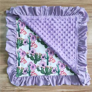 Enfant nouveau-né bébé fille de literie de literie enfants floral cactus enleceau papillon couverture occidentale bottes flanelle fine courtepointe