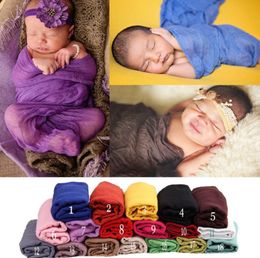 Groothandel Pasgeboren Photography Props Infant Costume Outfit 180cm Lange Katoenen Zachte Foto Wrap Matching Baby Photo Props Fotografia