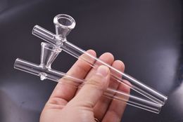 wholesale El más nuevo diseño barato 146 mm Labs glass Steamroller hand Pipes Steam Roller tubo de tabaco de vidrio transparente para fumar hierba seca