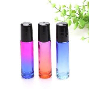 wholesale Le plus récent mini rouleau portable de 10 ml sur une bouteille en verre BOUTEILLES EN VERRE ÉPAIS pour PARFUM DE PARFUM D'HUILE ESSENTIELLE avec rouleau en métal SS ZZ