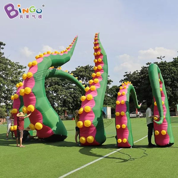 wholesale Tentáculos de pulpo inflables recién llegados con luces, juguetes, tentáculos de calamar soplados con aire deportivo para decoración de eventos de fiesta