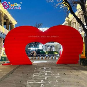 wholesale Nuevo diseño publicitario arcos inflables del corazón evento de inflación entrada de la fiesta puerta arqueada para la decoración del día de San Valentín juguetes deportivos