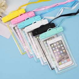 Cois de sac imperméable noctilucent en gros PVC Pagnière de téléphone mobile protecteur Case de plongée sports de natation pour iPhone 12 Mini 11 Pro Max xs xr