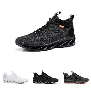 Vente en gros chaussures de course sans marque pour hommes Triple noir blanc haut haut gris mode lame personnalité chaussure hommes formateurs baskets de sport de plein air