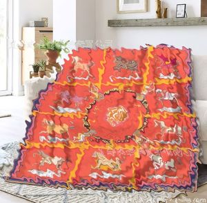 Groothandel Nordic Light Luxe Steed-serie bedrukte deken.Flanel dekens in Amerikaanse stijl