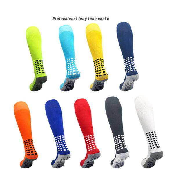 wholesale Calcetines de fútbol largos de nylon Calcetines de fútbol hasta la rodilla Calcetines antideslizantes para hombres para baloncesto Correr Ciclismo