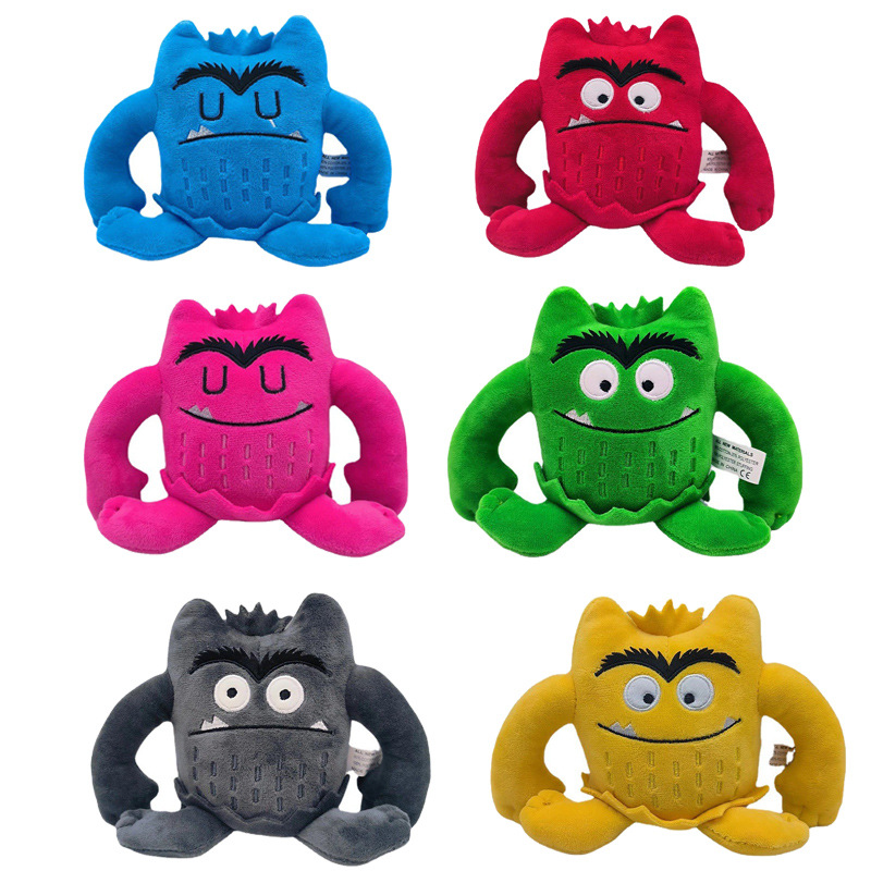 Wholesale of cute emotional monsters, the color monster cartoon plush toys, children's games, playmates, holiday gifts, home decoration