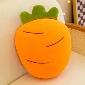 Vente en gros d'oreillers de fruits et légumes, peluches carottes, poupées de dessins animés 28cm