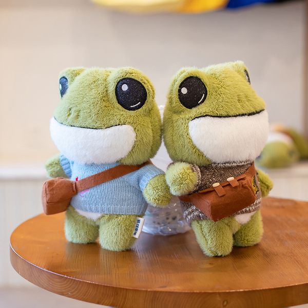 En gros de nouveaux produits, des figurines de grenouille mignonnes, des jouets en peluche pour les garçons et les filles pour apaiser les poupées, les poupées en tissu