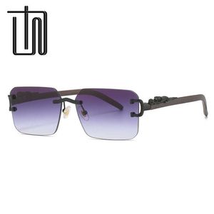 Vente en gros de nouvelles lunettes de soleil stéréoscopiques léopard 3003 personnalité sans monture photographie de rue polyvalent SunglassesWCFQ