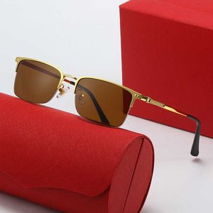 Vente en gros de lunettes de soleil New Half Business Women's Fashion Hanging Silk Mirror Leg Lunettes de soleil Hommes Optique Lunettes Cadre