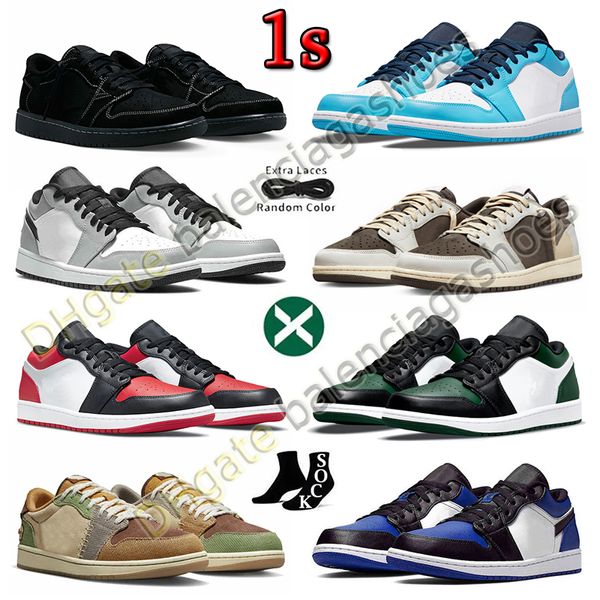 Venta al por mayor OG 1 Black Phantom Basketball Shoes Travis 1s OG para hombre para mujer Zion Williamson Voodoo Reverse Mocha TS x Cactus Jack Concord Jordens Zapatillas de deporte