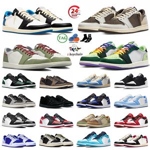 Wholesale Og 1 Low Jump Man 1s Chaussures de basket-ball Designer Jump1S hommes Femmes Mocha Home Black Phantom Canary Arctic Punch Olive Lows Platform Sneakers 36-47